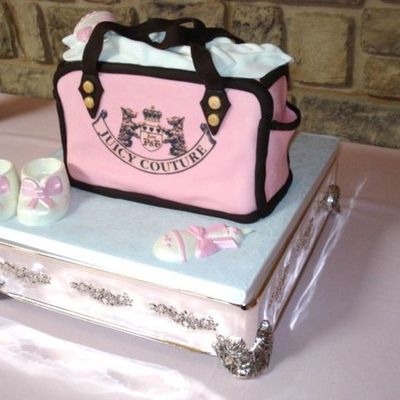 Juicy Couture Diaper Bag Baby Shower Cake
