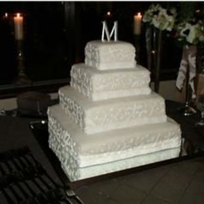 Ivory Square Wedding Cake
