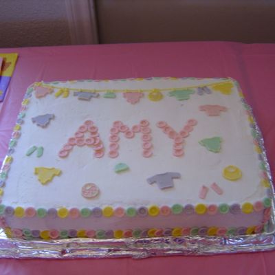 Baby Shower Clothes Line Cake