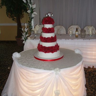 Wedding Cake With Roses