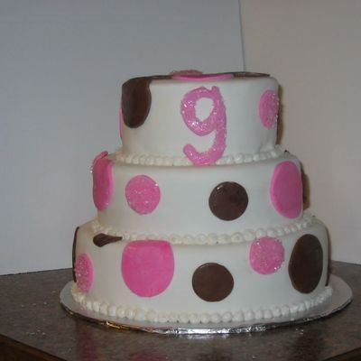 Pink/brown Polka Dots