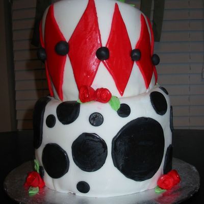 Red/black Diamond Cake