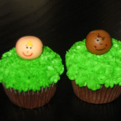 Baby Head Cupcakes