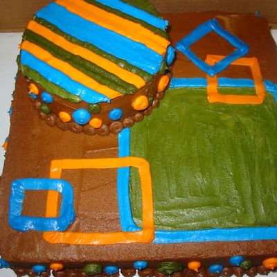 Retro Baby Shower Cake