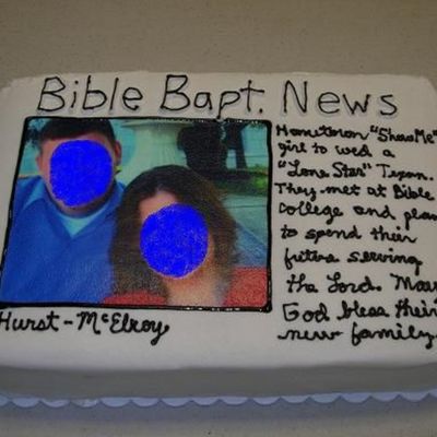 Newspaper Grooms Cake