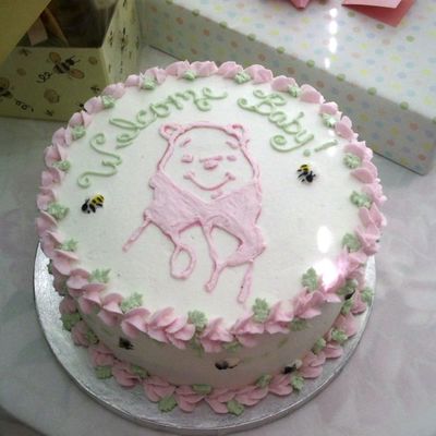 Pooh Baby Shower Cake