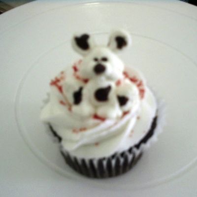 Dalmation Cupcake