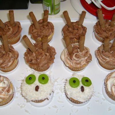 Owl And Parchment Cupcakes
