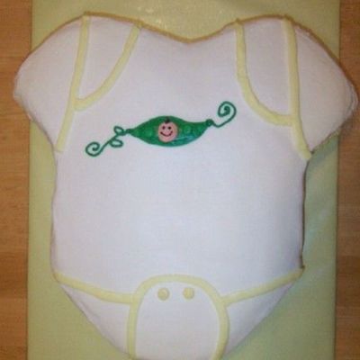Baby Pea Pod Onesie Cake
