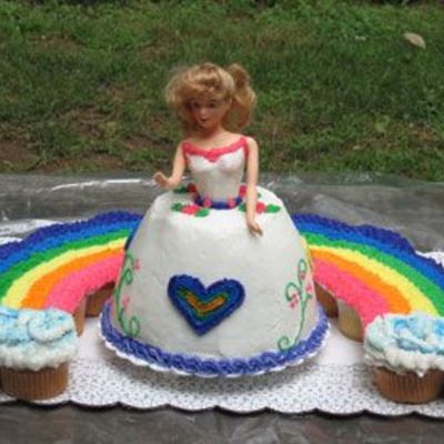 "rainbow Princess" Birthday Cake