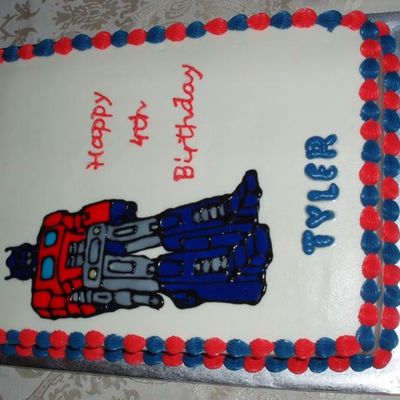 Optimus Prime Birthday Cake