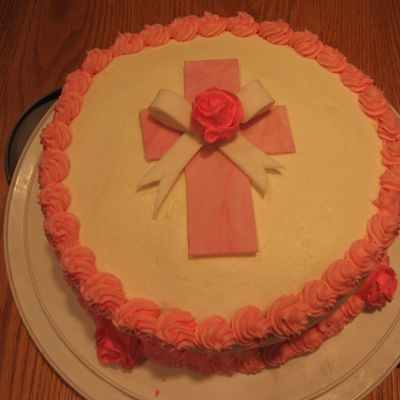 Girl Baptism Cake