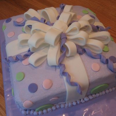 Purple Present Cake