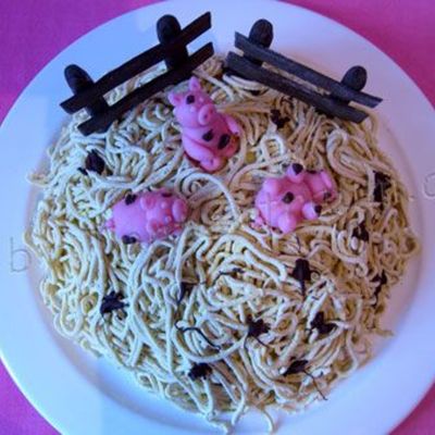 Little Pigs On A Straw Pile
