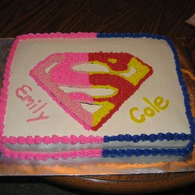 Supergirl/boy Birthday Cake