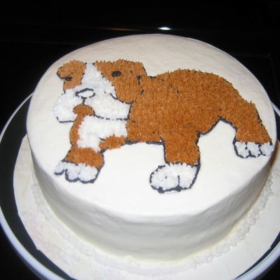 First Piping Gel Transfer---My Dog Harley