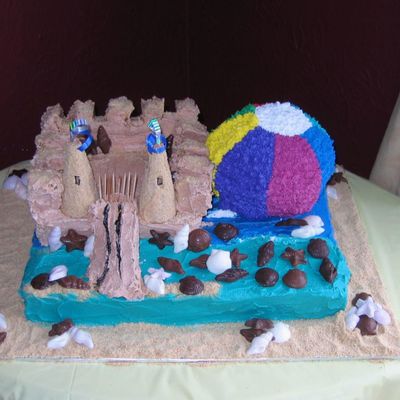 Beach Theme Birthday Cake