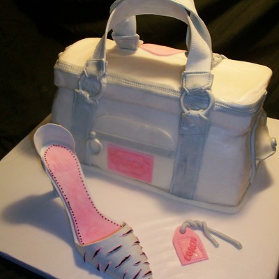 Coach Purse And Gumpaste Shoe