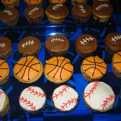 Sports Ball Cupcakes