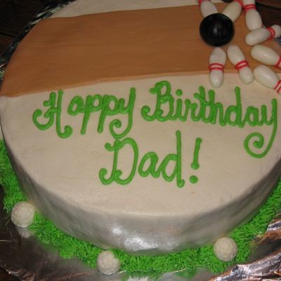 Golf &bowling Birthday Cake For Dad
