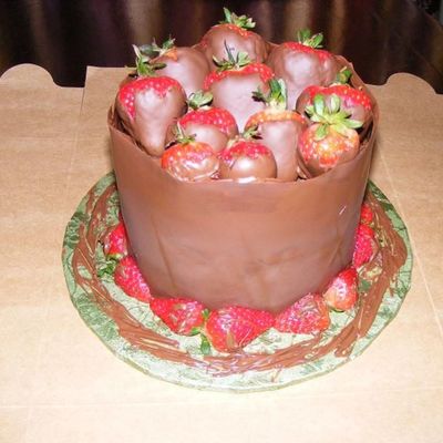 Chocolate Wrap With Dipped Strawberries