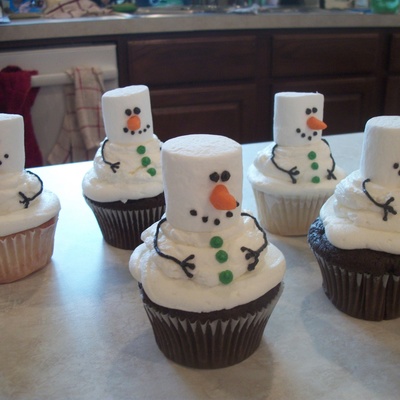 Snowmen Cupcakes
