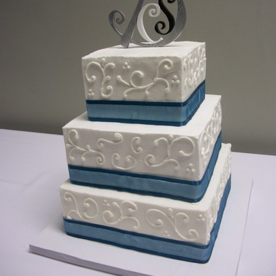 Teal Wedding Cake