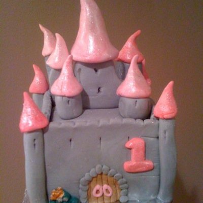 Princess Castle First Birthday Cake