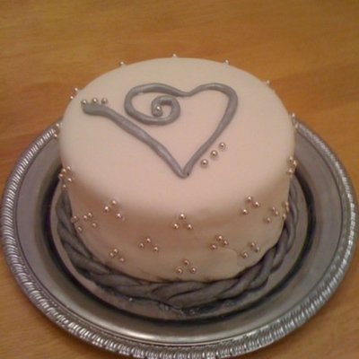 Silver Heart Cake