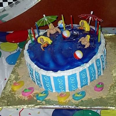 Cake Made For A Pool Party