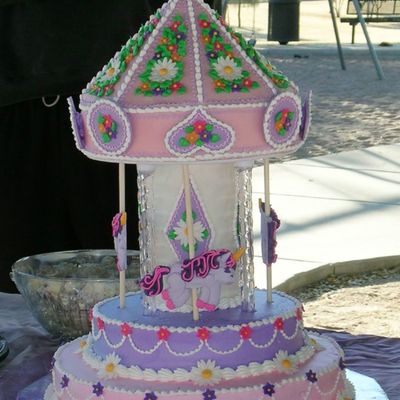 Fairytale Unicorn Carousel Cake