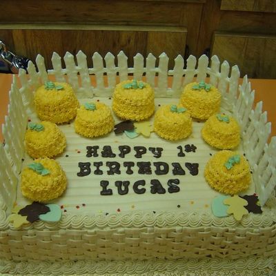 Pumpkin Patch Birthday Cake