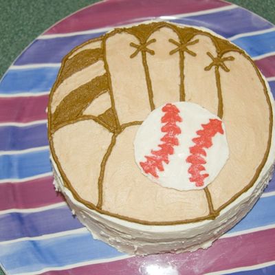 Baseball Glove & Ball Cake