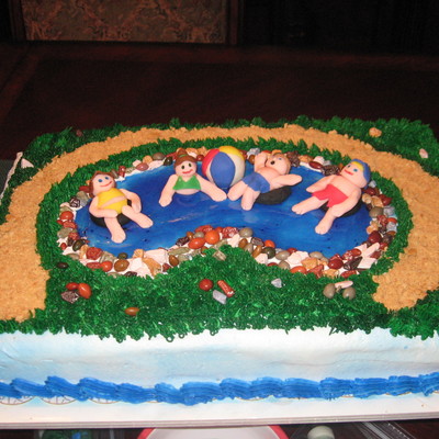 Pool Party Cake