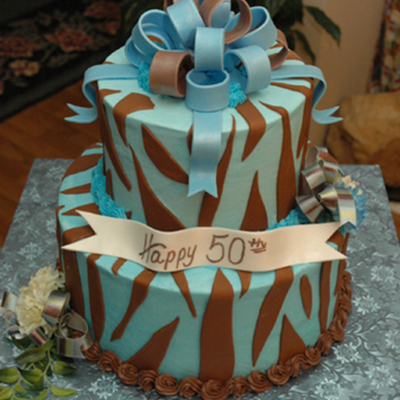 50Th Birthday Zebra Cake