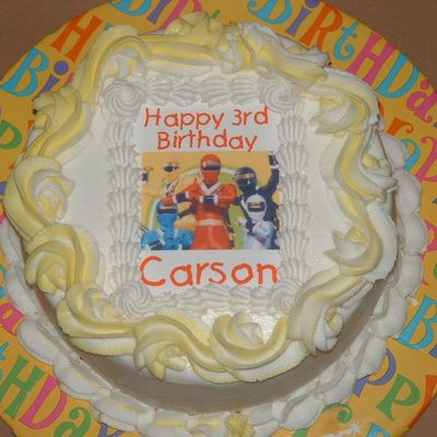 Eggless Power Rangers Birthday Cake