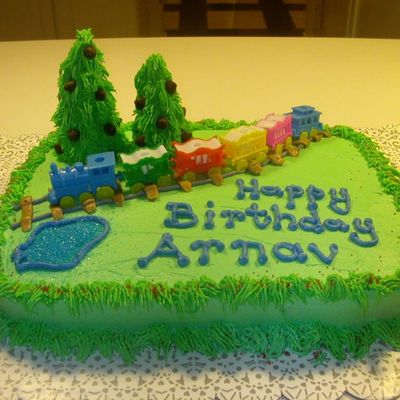 Train Birthday Cake