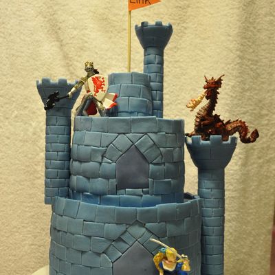 Blue Castle Cake
