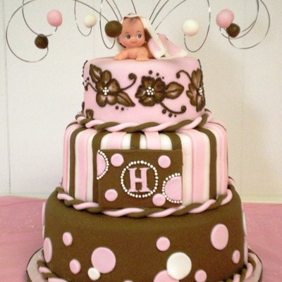 Pink And Brown Baby Shower