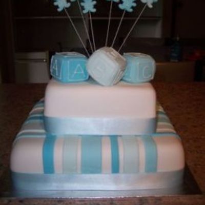 Boys Christening Cake