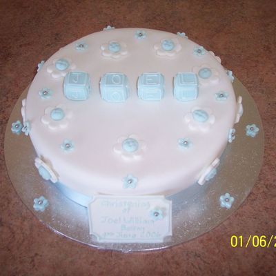Little Boys Christening Cake