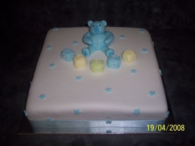 Teddy And Blocks Christening