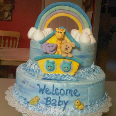 Noahs Ark Baby Shower Cake