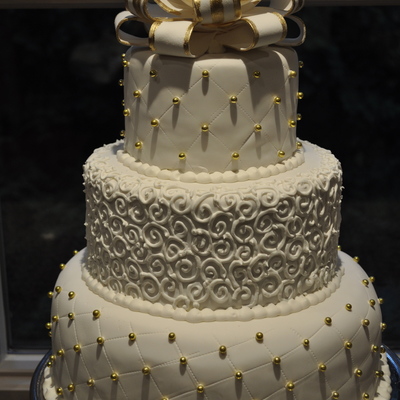 Golden Anniversary Cake