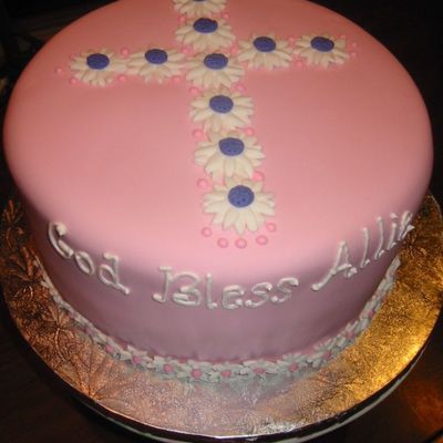 Pink Floral Cross