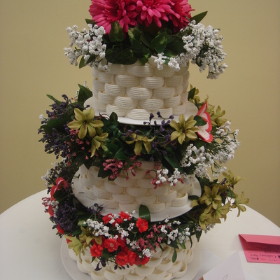Basketweave Wedding Cake