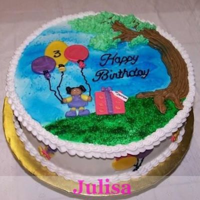 Fondant Girl W/balloons