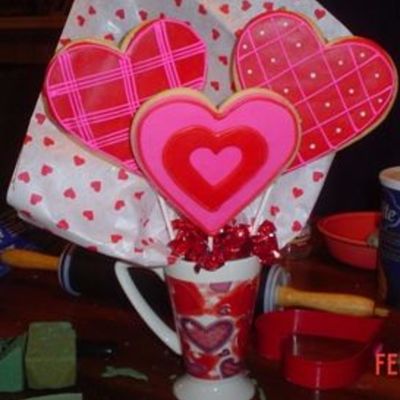 Valentine's Day Cookie Bouquet