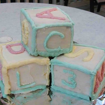 Baby Wooden Block Cake For Friend