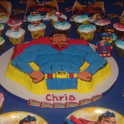 Superman Birthday Cake